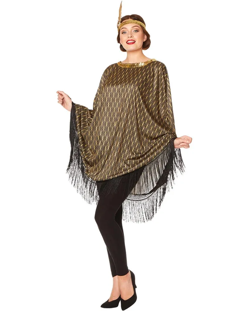 20s Flapper Poncho Womens Costume