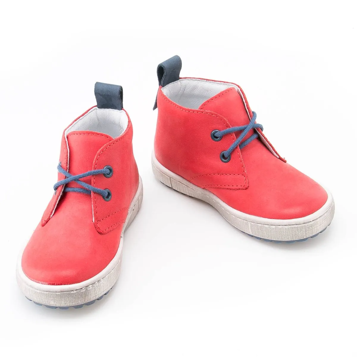 (2150-15/2242-15) Emel red Lace Up Trainers