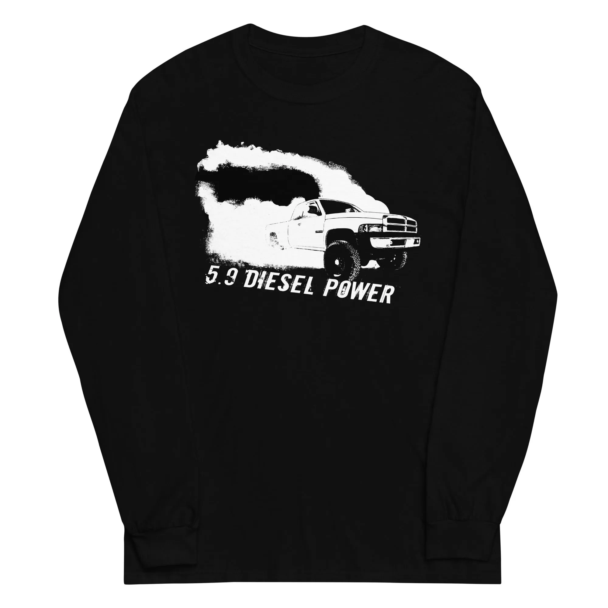 2nd Gen Diesel Truck Burnout Rolling Coal Long Sleeve T-Shirt