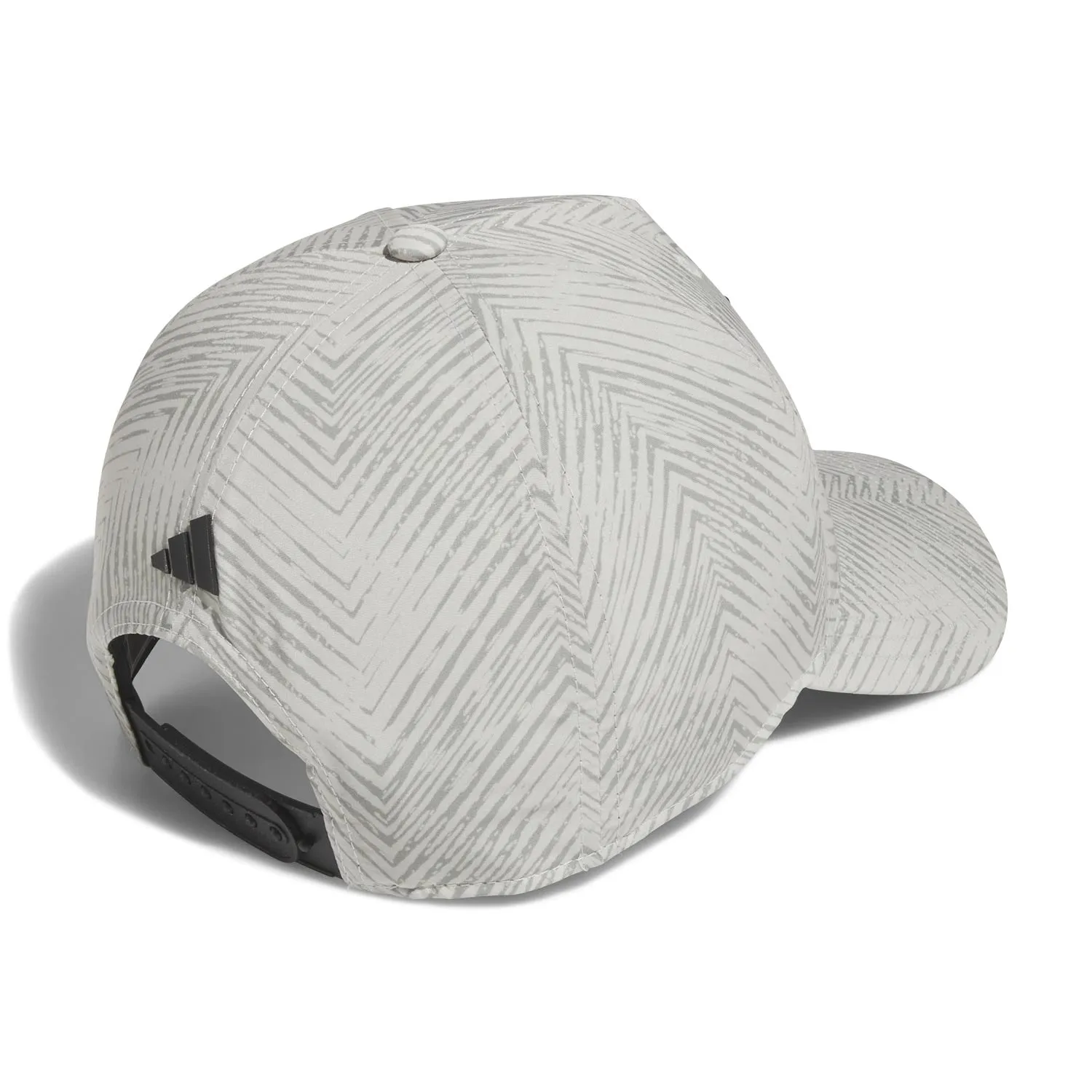 adidas Tour 3-Stripes Print Snapback Cap - Silver Pebble