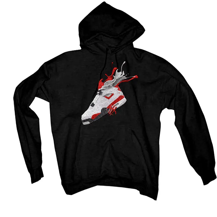 Air Jordan 4 "Red Cement" Black T-Shirt (SPLASH)