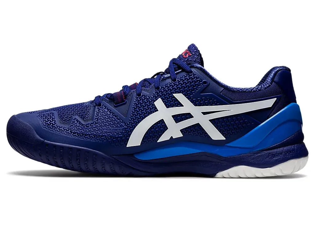 Asics Gel Resolution 8 Tennis Shoe - Dive Blue/White