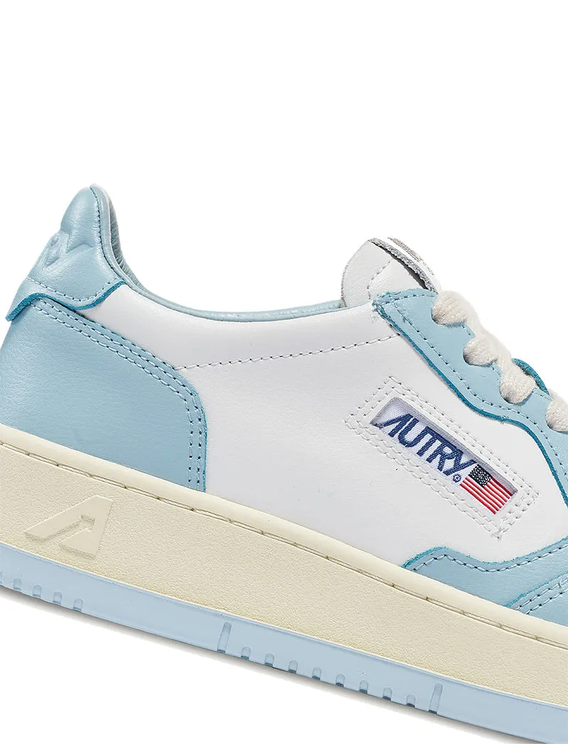 Autry Womens Medalist Low Trainer Leather / Leather - White /Blue