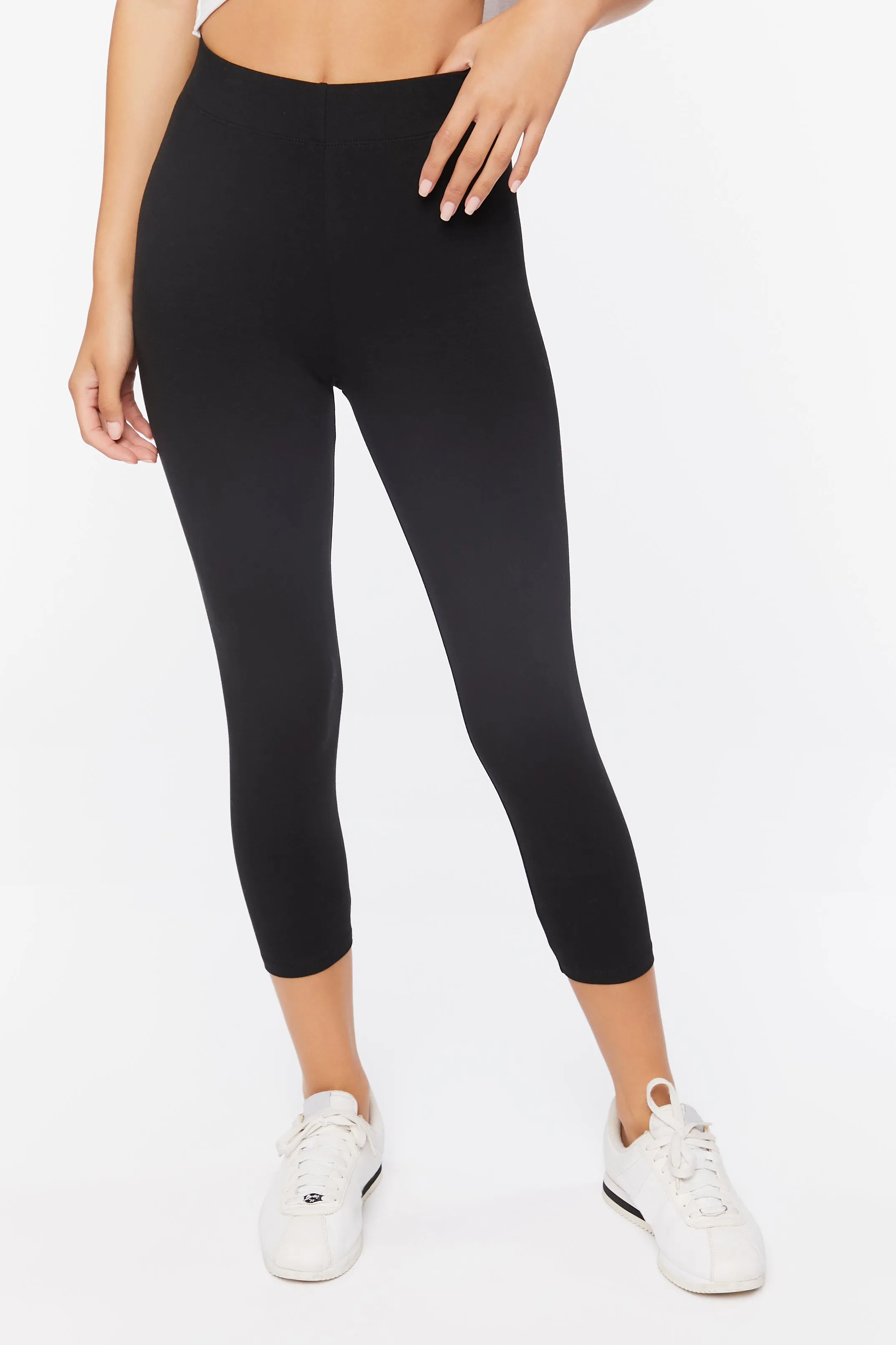 Basic Organically Grown Cotton Capri Leggings