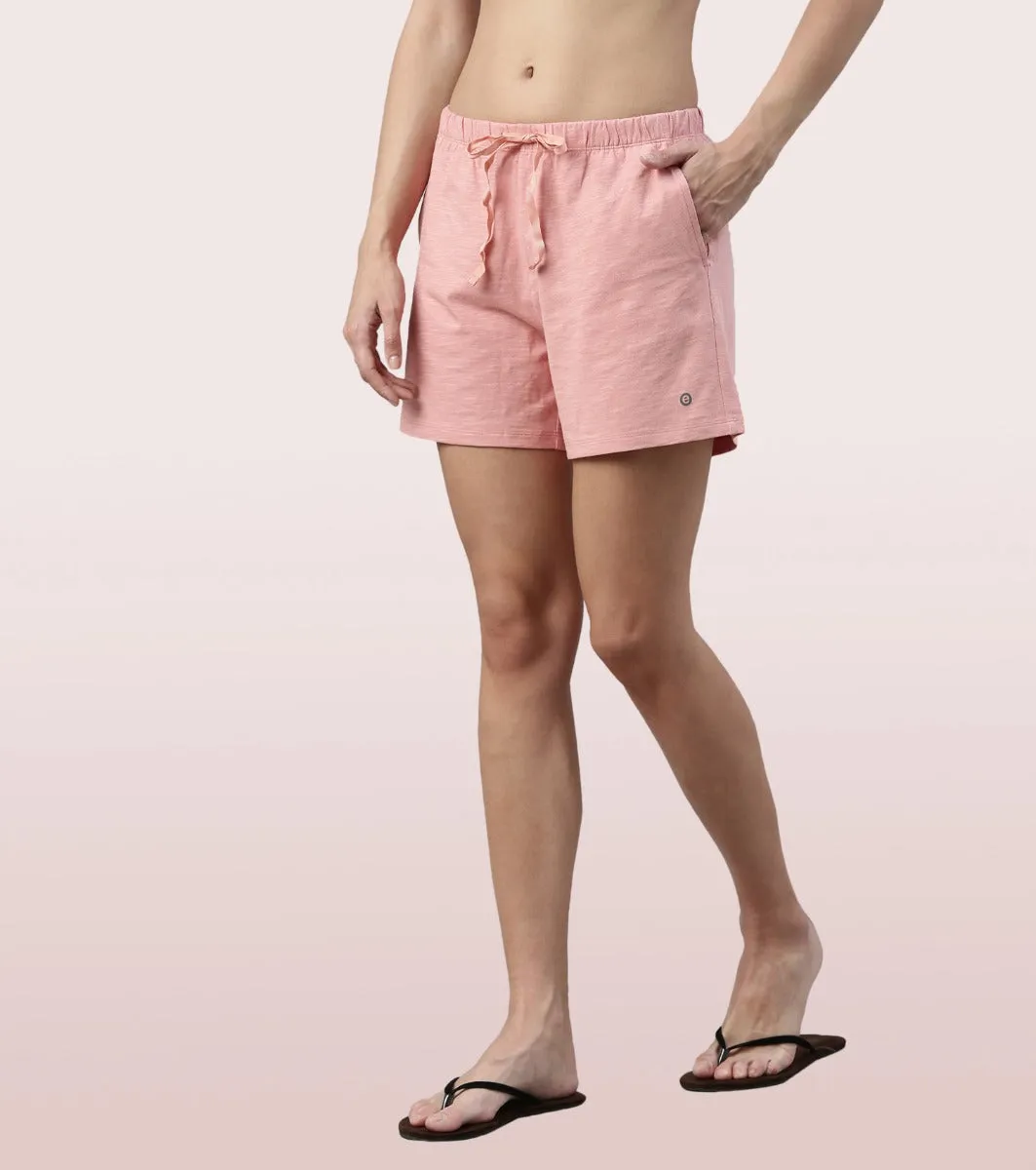 Basic Shorts | Mid-Thigh Length Jersey Shorts With Pockets