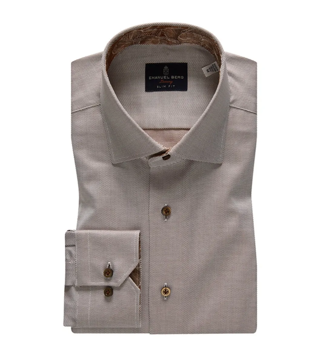 Dobby Sport Luxury Shirt SF17496 Brown