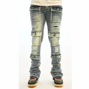 Doctrine Denim Kill Joy Super Stacked Jean (Indigo Wash) DB0003-STK