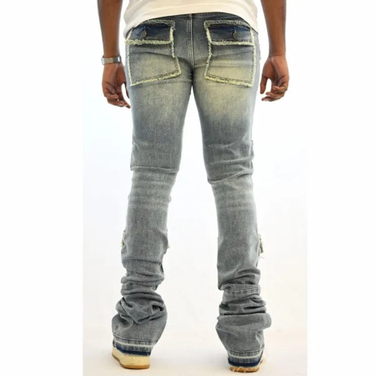 Doctrine Denim Kill Joy Super Stacked Jean (Indigo Wash) DB0003-STK