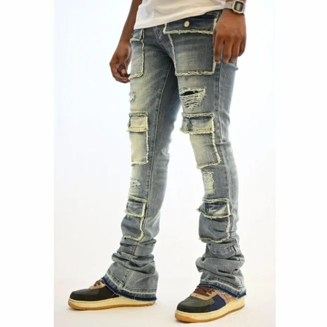 Doctrine Denim Kill Joy Super Stacked Jean (Indigo Wash) DB0003-STK