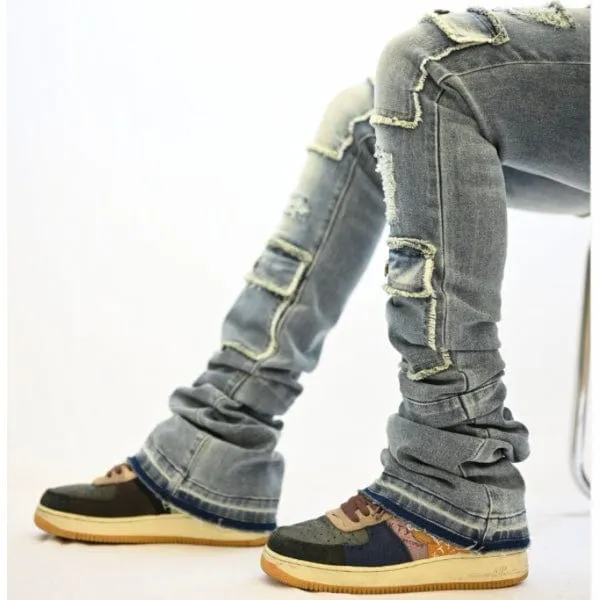 Doctrine Denim Kill Joy Super Stacked Jean (Indigo Wash) DB0003-STK