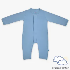 dusk blue organic cotton magnetic coverall