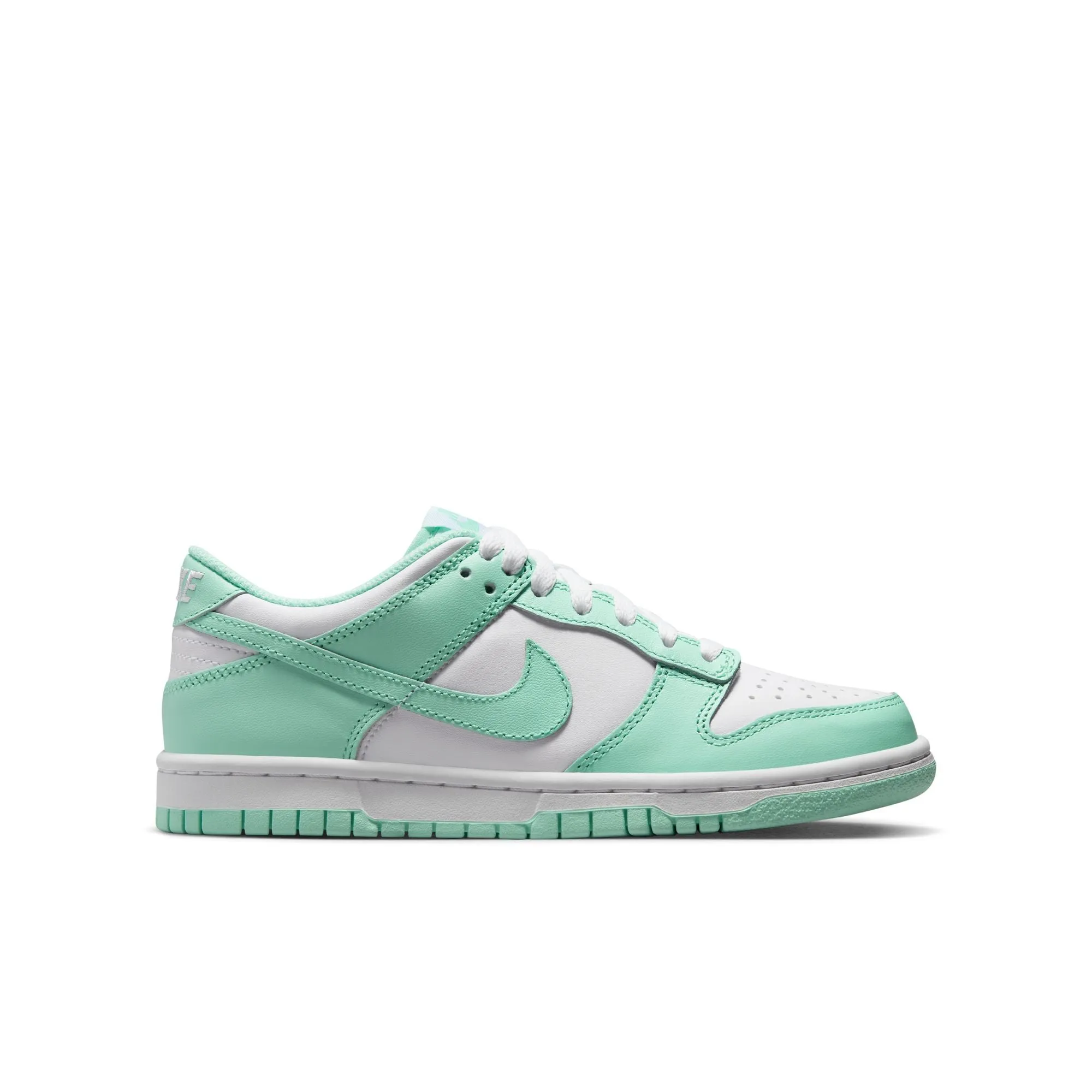 Grade School Nike Dunk Low White/Mint Foam FZ3534-100