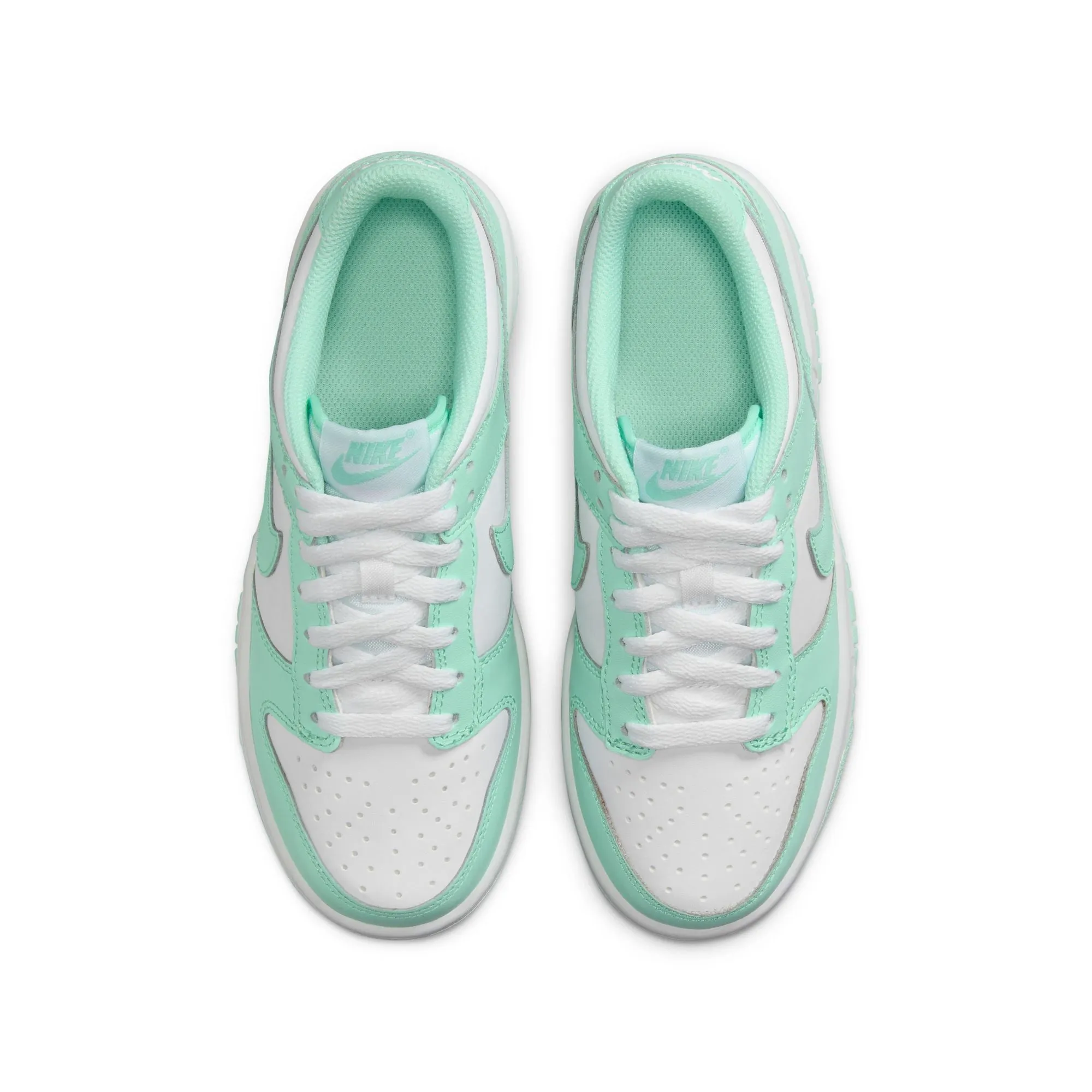 Grade School Nike Dunk Low White/Mint Foam FZ3534-100