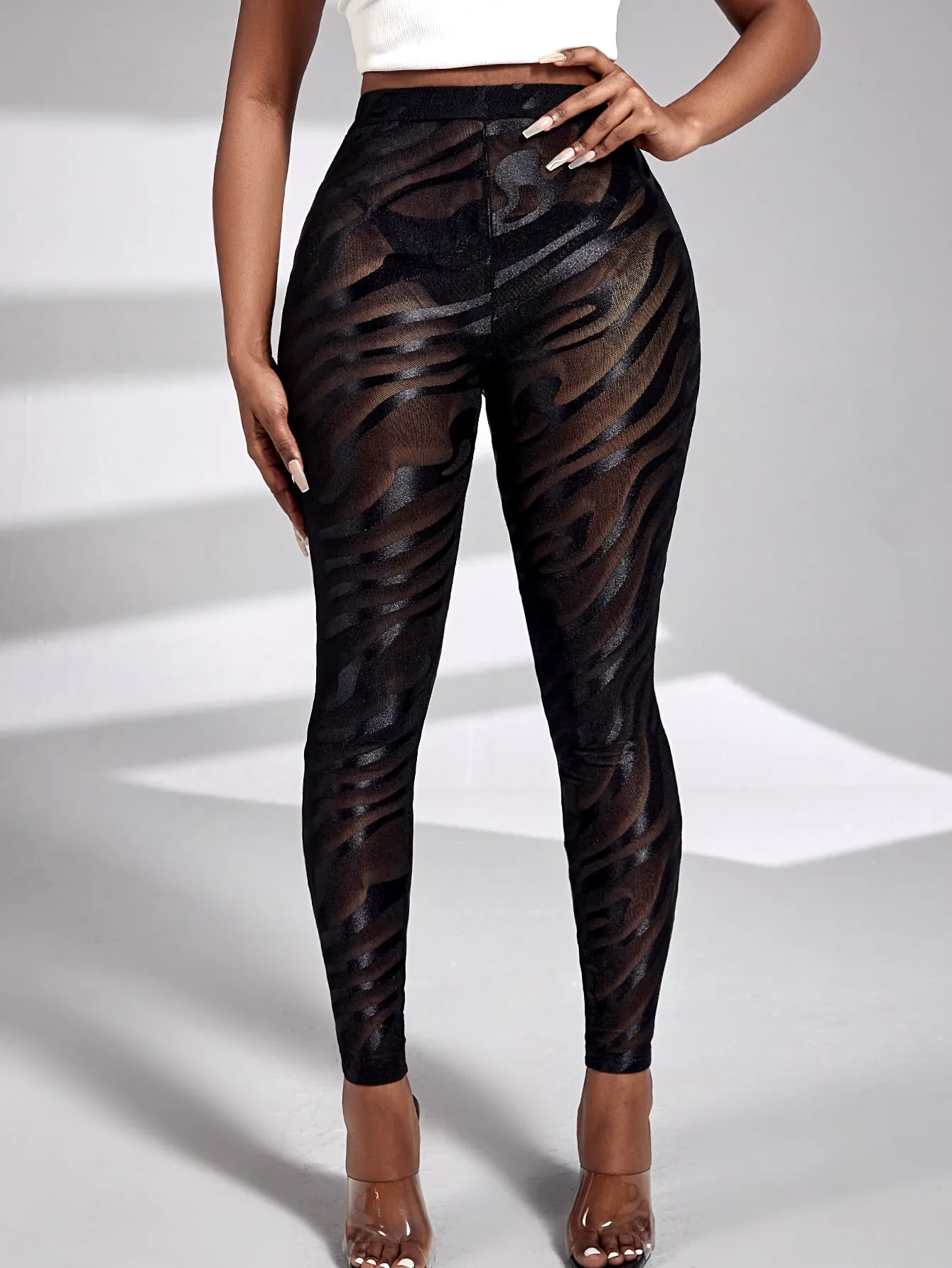 High Waist Allover Print Leggings