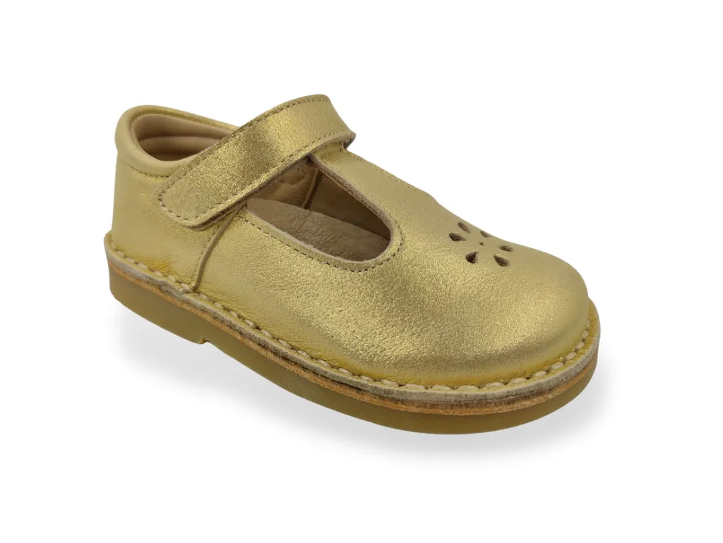 Infant Girls Shoes Petasil Gold T Bar Strap Ciara 2 6113 sale