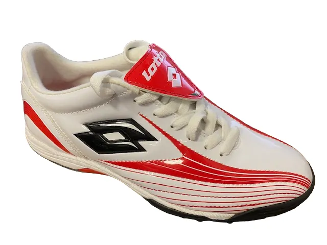 Lotto men's soccer shoe TF Zhero flash tre K5044 white/F.red