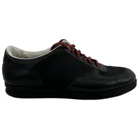 Men's Leather Low Trainers Black Size EU 40.5 / UK 6.5