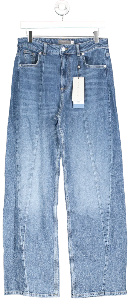 Mint Velvet Blue Mid Indigo Wide Leg Jeans UK 12