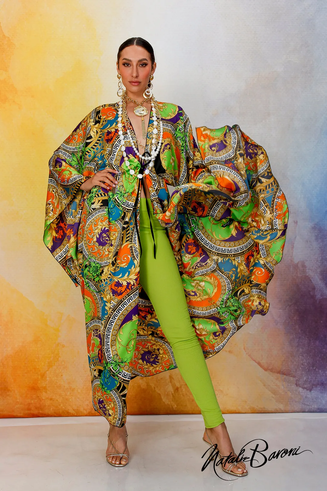 Multi Green Kimono - Venezia