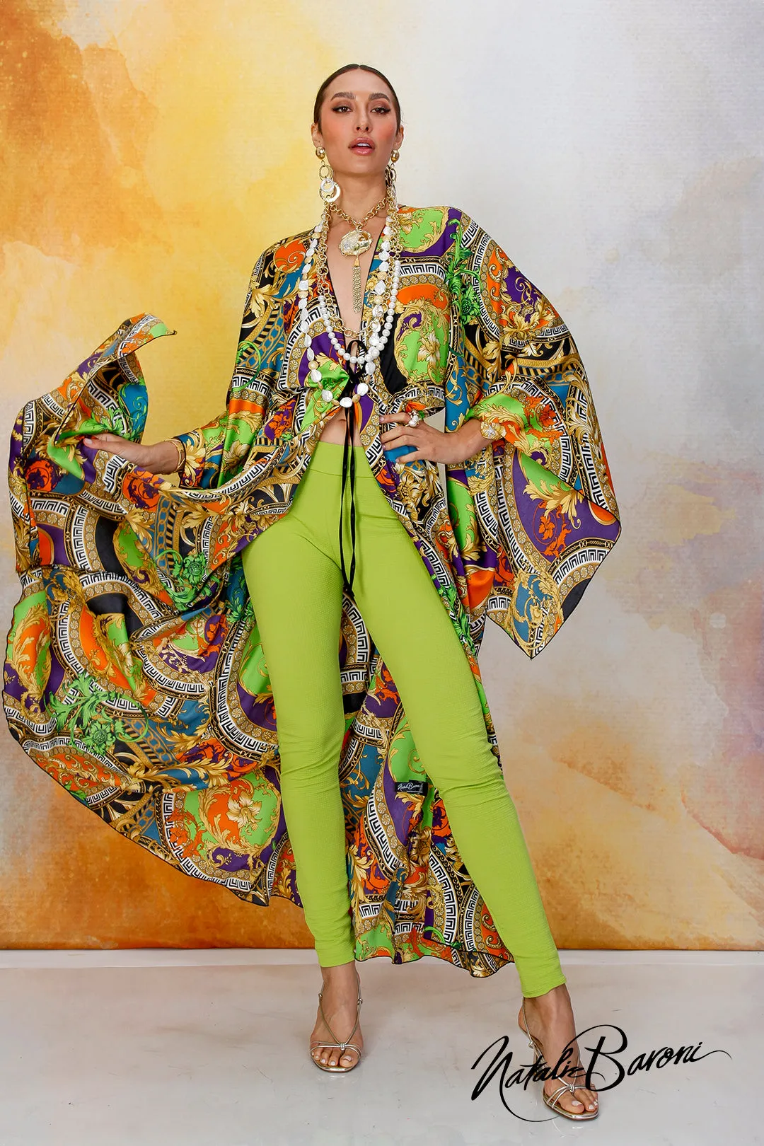 Multi Green Kimono - Venezia