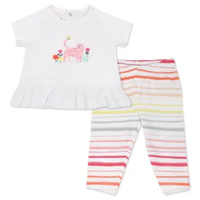 Organic Cotton 2-Piece Legging Set in Caturday Print