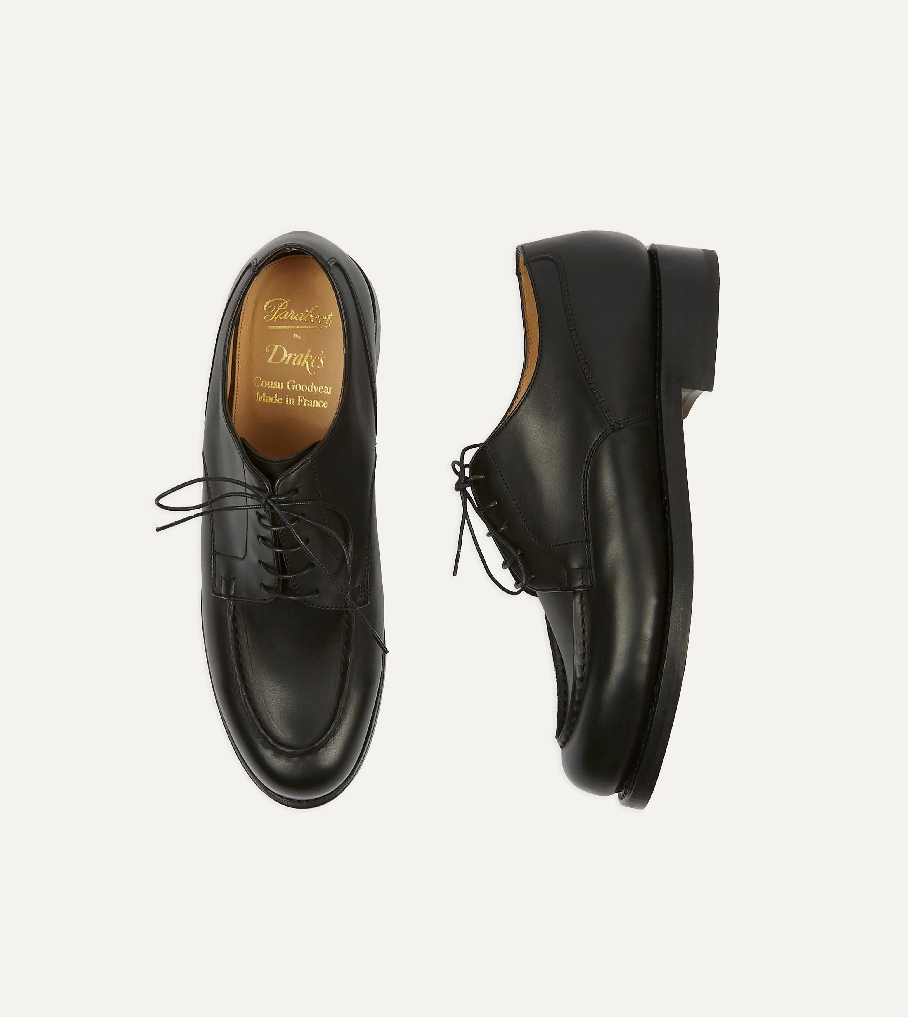 Paraboot Chambord Black Calf Leather Derby Shoe