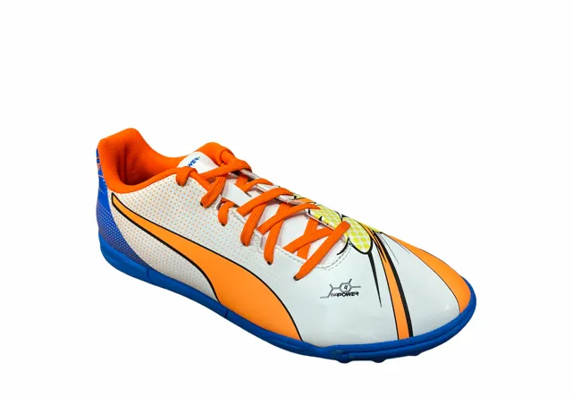 Puma men's soccer shoe evoPower 4.2 POP TT 103651 01 white-orange