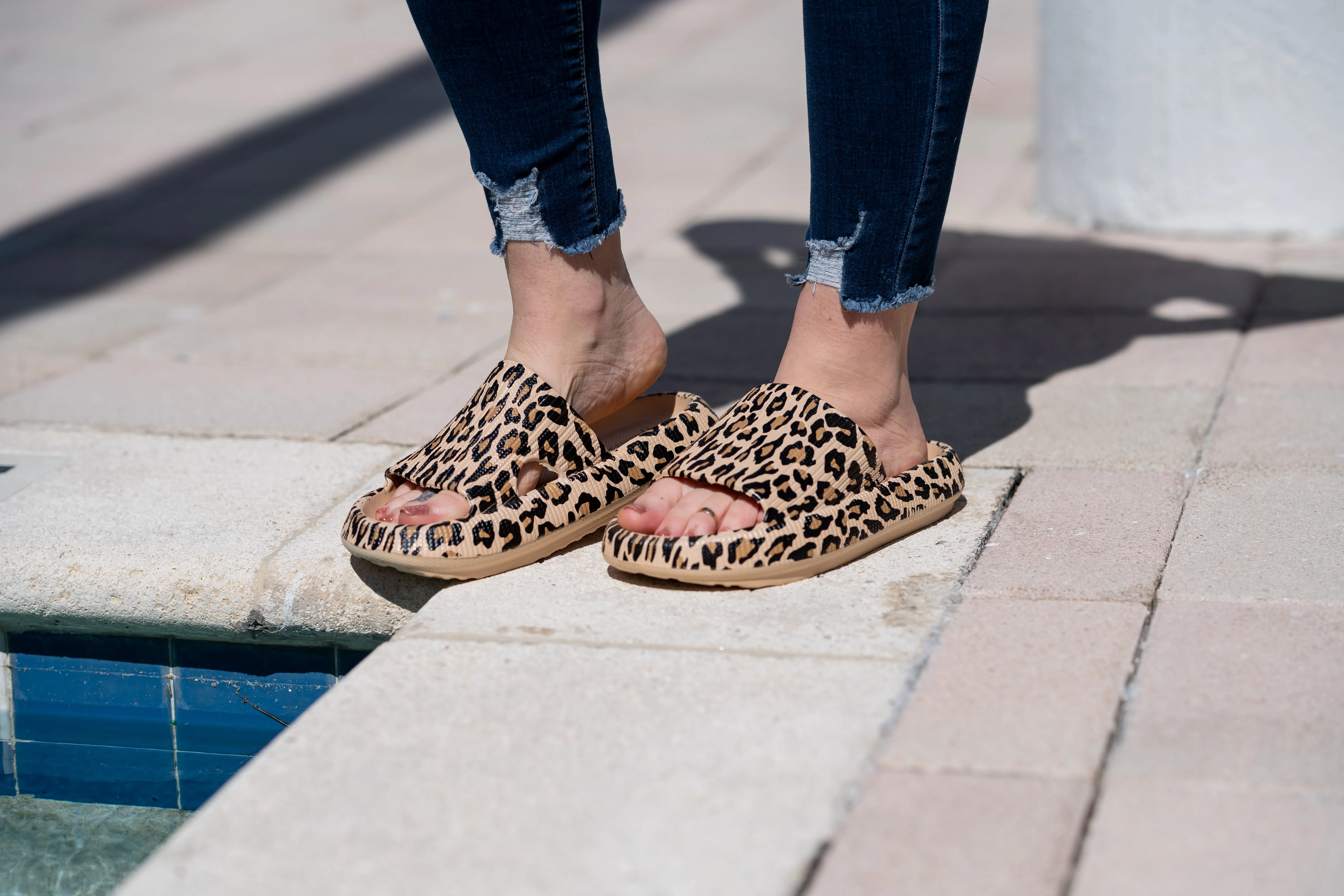 Ready to Ship | Brown Leopard 2.0  Insanely Comfy -Beach or Casual Slides