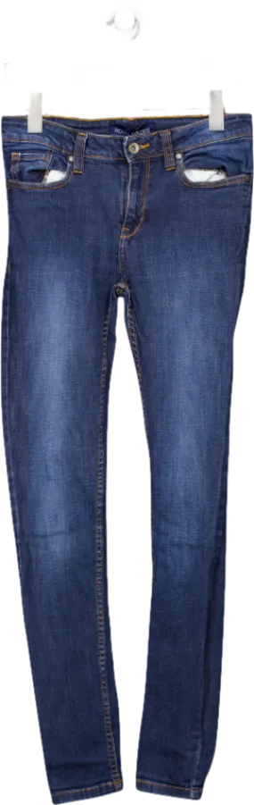 Royal Spades Blue Stitch Detail Skinny Jeans W27