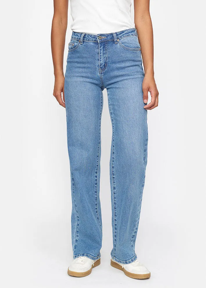 Soft Rebels Willa Midwaist Wide Jeans - True Blue