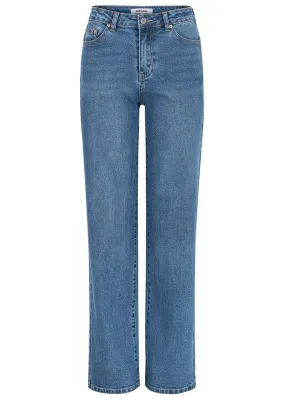 Soft Rebels Willa Midwaist Wide Jeans - True Blue