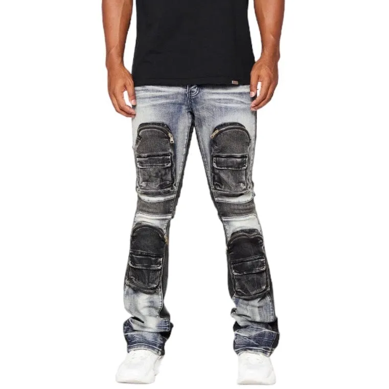 Valabasas Dual Soldier Denim Jean (Blue Black Wash) VLBS6036