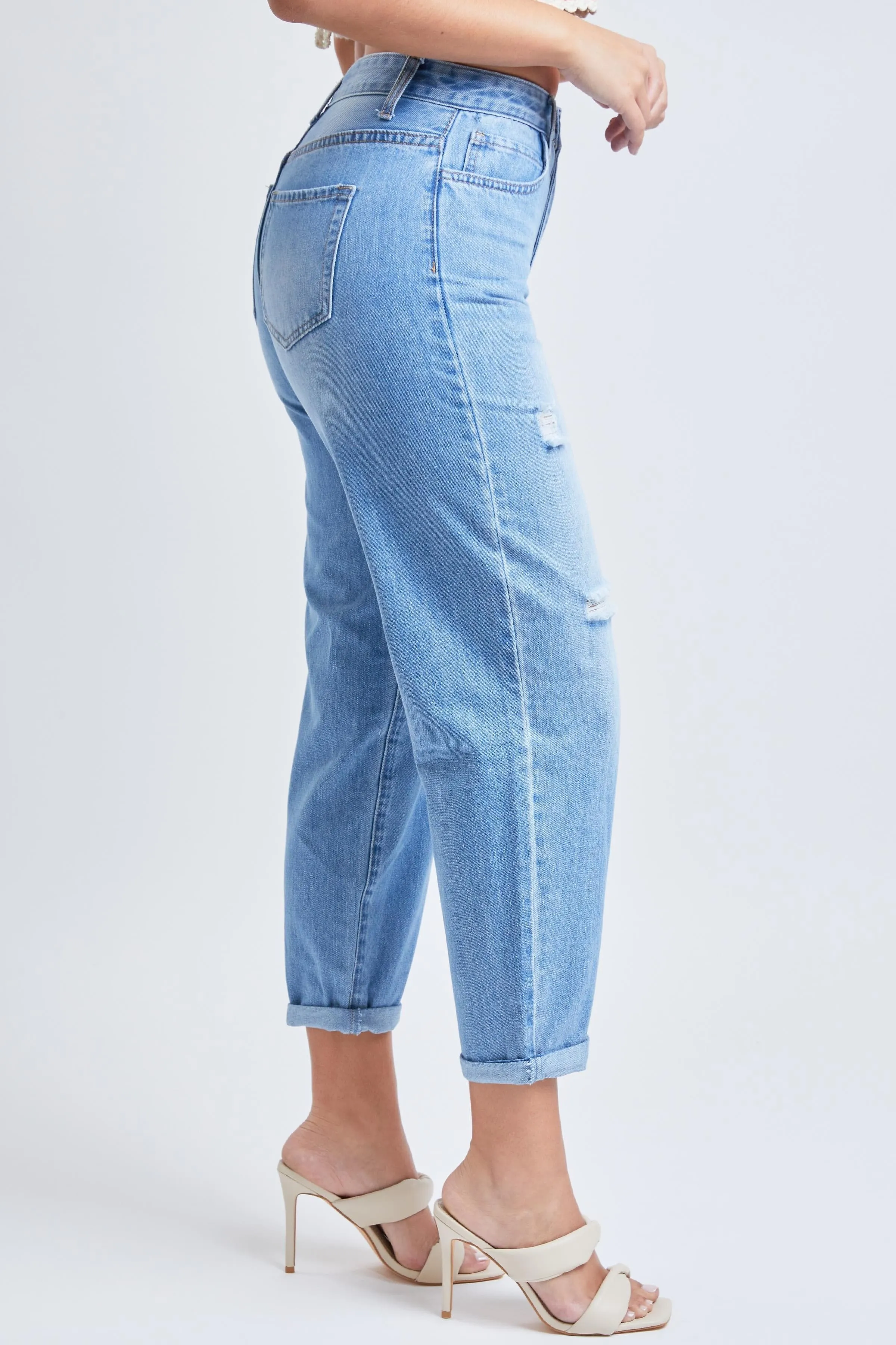 Women's Dream Balloon Fit Rolled Cuff Ankle Jeans-Sale